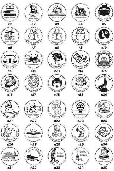 Ahşap Mühür 40mm Çap Eklemli Fil Figürlü Tasarım Istampa Hediyeli - Resim 2