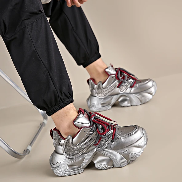 Unisex Günlük Spor Ayakkabı (Gümüş)