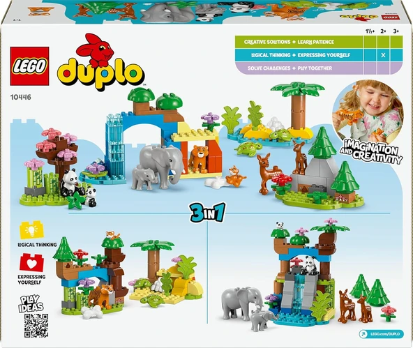 Lego Duplo Kasabası 3’Ü 1 Arada Vahşi Hayvan Aileleri 10446-2 Yaş Ve Üzeri Çocuklar Için Eğitici Ve - Resim 5