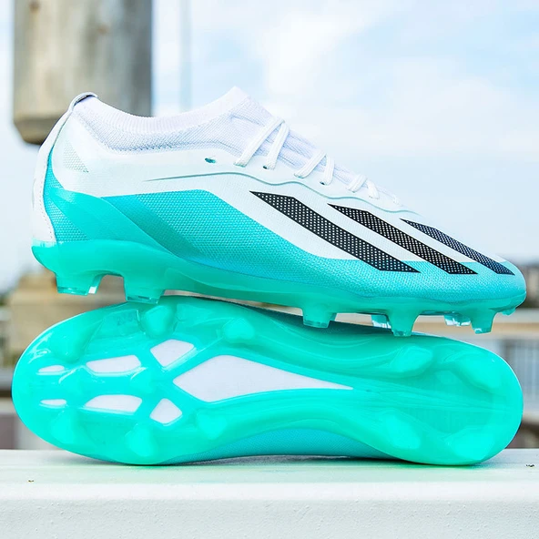 Unisex Çocuk Futbol Ayakkabısı (Beyaz - Camgöbeği)