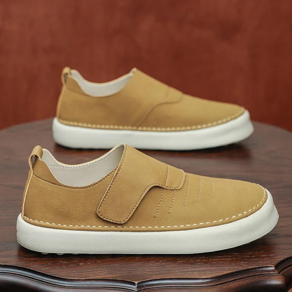 Erkek Günlük Slip-On Kaykay Ayakkabısı (Buğday)