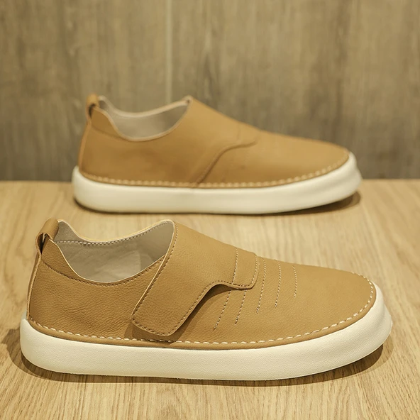 Erkek Günlük Slip-On Kaykay Ayakkabısı (Bej) - 2