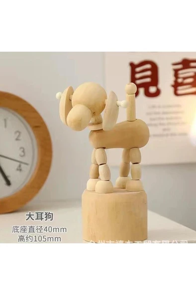 Ahşap Mühür 40mm Çap Eklemli Köpek Figürlü Istampa Hediyeli - Resim 6