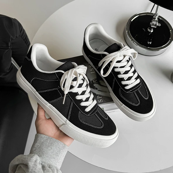 Erkek Kanvas Ayakkabı (Siyah) - Resim 2