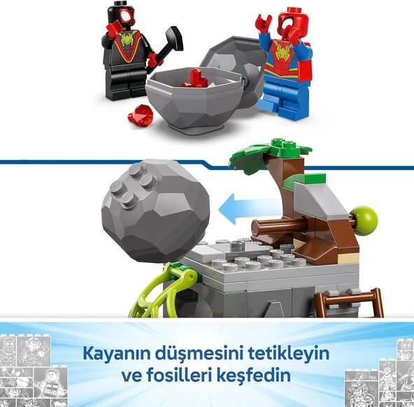 Lego Marvel Spidey Ve İnanılmaz Arkadaşları Spidey Ekibi Dinozor Kamyonlu Kurtarma 11199-4 Yaş Ve Üz - Resim 8