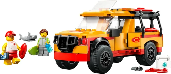 Lego City Cankurtaran Kamyoneti 60453-6 Yaş Ve Üzeri Çocuklar Için 2 Minifigür Ve Köpek Balığı Figür - Resim 4