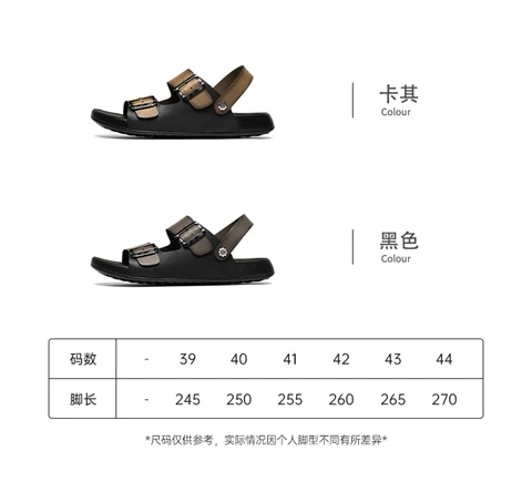 Erkek Deri Plaj Sandalet (Siyah - Sarı) - Resim 10