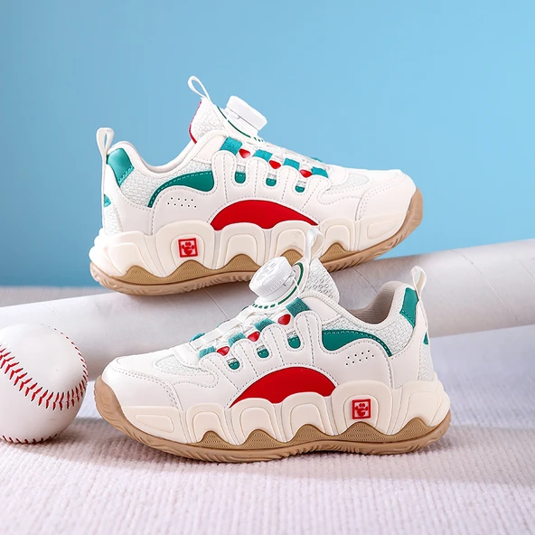 Unisex Çocuk Spor Ayakkabı (Beyaz - Kırmızı)