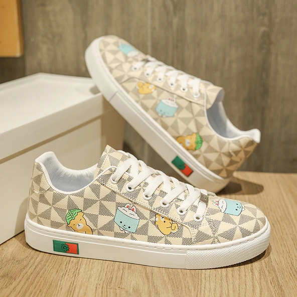 Erkek Kanvas Sneaker (Bej)