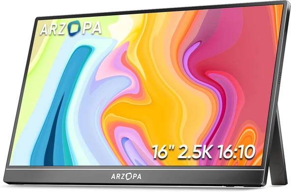 Arzopa Z1RC 16" 2.5K 60Hz IPS Parlak QHD Ekran Taşınabilir Monitör