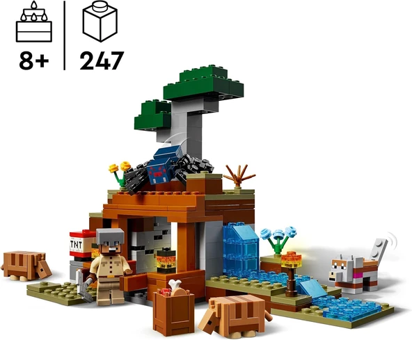 Lego Minecraft Armadillo Maden Keşfi 21269 – 8 Yaş Ve Üzeri Erkek Ve Kız Çocuklar Için Mağara Örümce - Resim 5