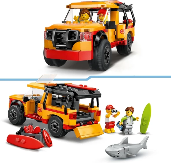 Lego City Cankurtaran Kamyoneti 60453-6 Yaş Ve Üzeri Çocuklar Için 2 Minifigür Ve Köpek Balığı Figür - Resim 3