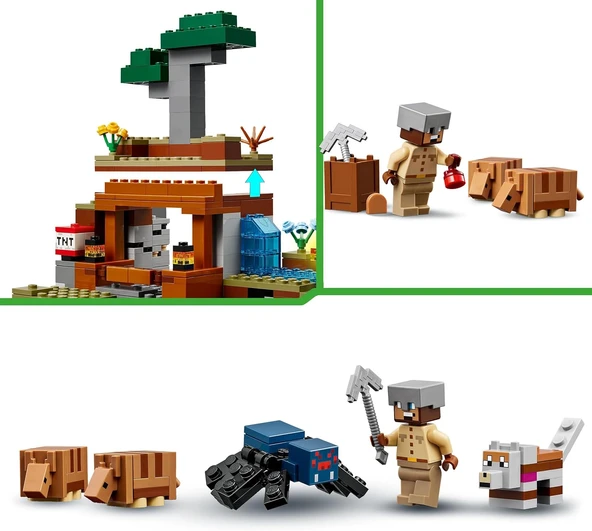 Lego Minecraft Armadillo Maden Keşfi 21269 – 8 Yaş Ve Üzeri Erkek Ve Kız Çocuklar Için Mağara Örümce - Resim 7