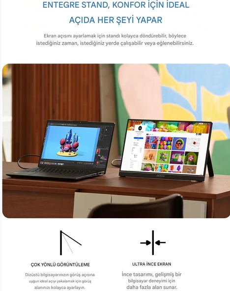 Arzopa Z1FC 16.1" Full HD 144Hz IPS Taşınabilir Oyuncu Monitör - 5