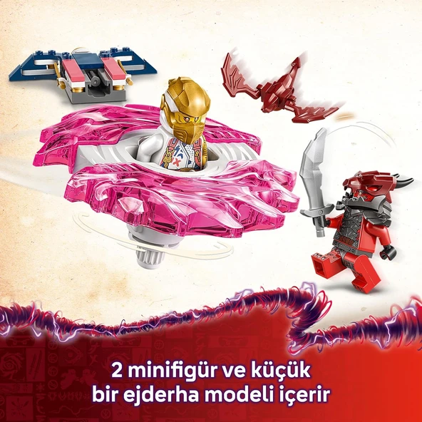 Lego Ninjago Sora’Nın Ejderha Spinjitzu Topacı 71824-6 Yaş Ve Üzeri Çocuklar Için 2 Ninja Minifigürü - Resim 7