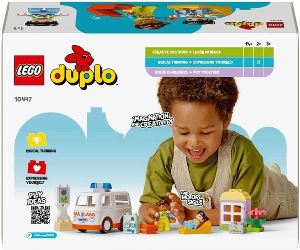 Lego Duplo Town Ambulans Ve Sürücü 10447-2 Yaş Ve Üzeri Çocuklar Için Eğitici Ve Yaratıcı Oyuncak Ya - Resim 4
