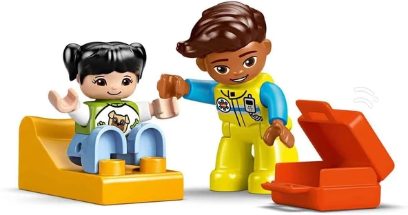 Lego Duplo Town Ambulans Ve Sürücü 10447-2 Yaş Ve Üzeri Çocuklar Için Eğitici Ve Yaratıcı Oyuncak Ya - Resim 5