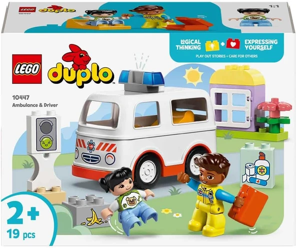 Lego Duplo Town Ambulans Ve Sürücü 10447-2 Yaş Ve Üzeri Çocuklar Için Eğitici Ve Yaratıcı Oyuncak Ya - Resim 3
