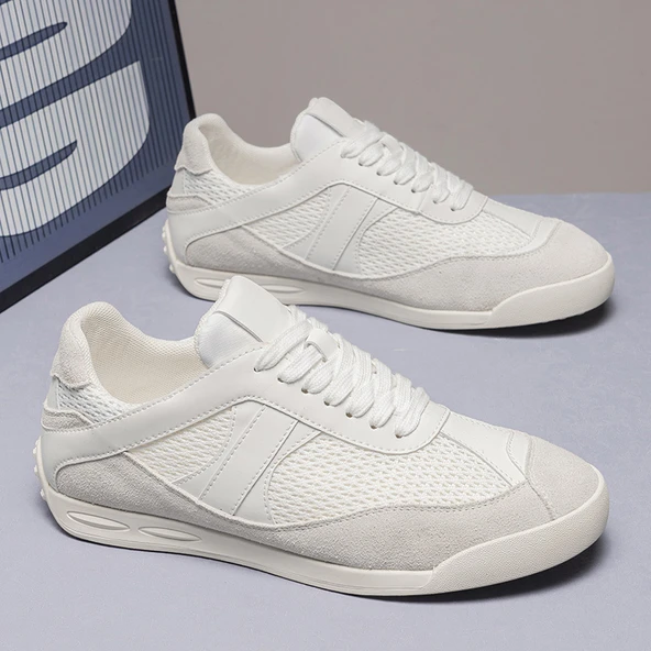 Erkek Günlük Örme Sneaker Ayakkabı (Beyaz)
