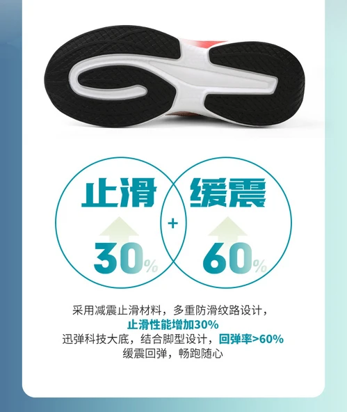 Unisex Hafif Spor Ayakkabı (Siyah - Mavi) - Resim 9