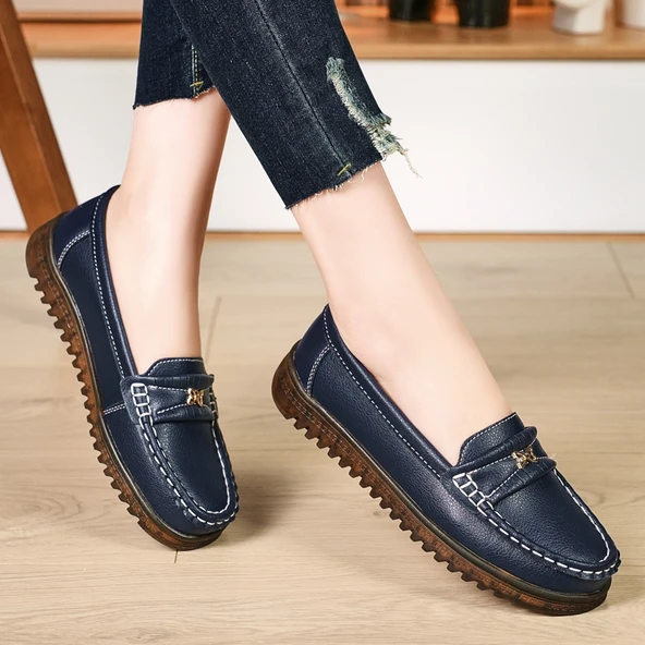 Kadın Günlük Kullanım Loafer Ayakkabı (Mavi)
