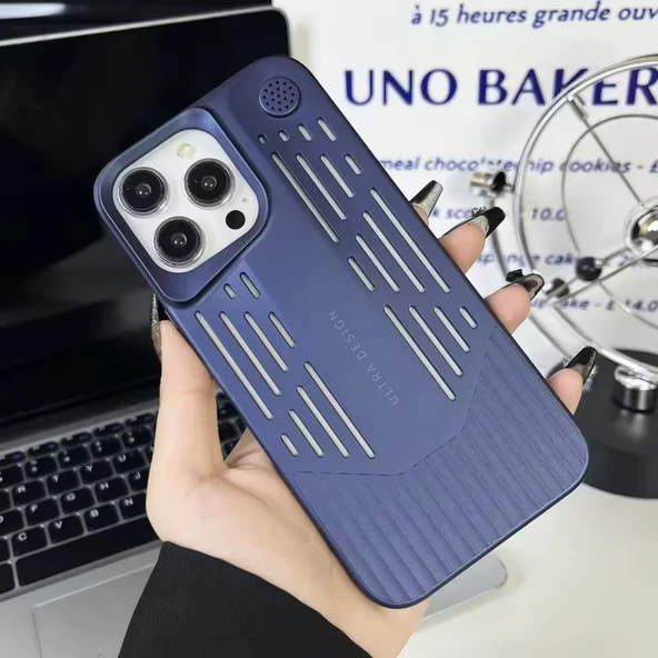 iPhone 14 Pro Lüks Kokulu Telefon Kılıfı Ultra Design Darbeye Dayanıklı Premium Kılıf ( Lacivert ) - 2