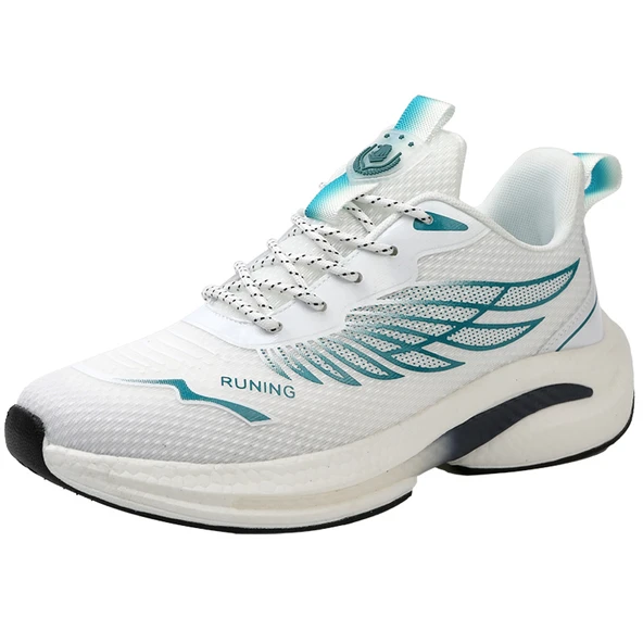 Unisex Hafif Spor Ayakkabı (Siyah - Mavi) - Resim 5