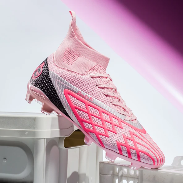 Unisex Krampon Futbol Ayakkabısı (Pembe)