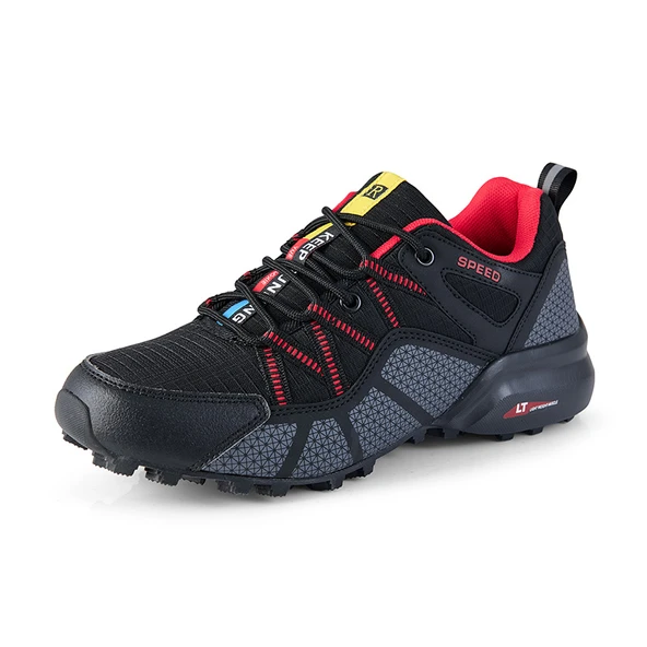 Erkek Outdoor Spor Ayakkabı (Siyah - Kırmızı)