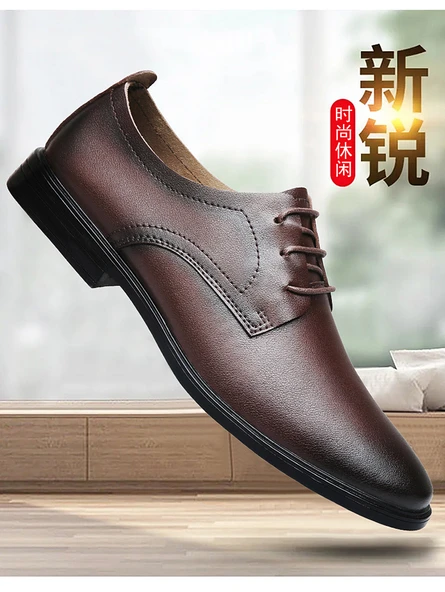 Erkek Deri Klasik Ayakkabı (Siyah) - Resim 10