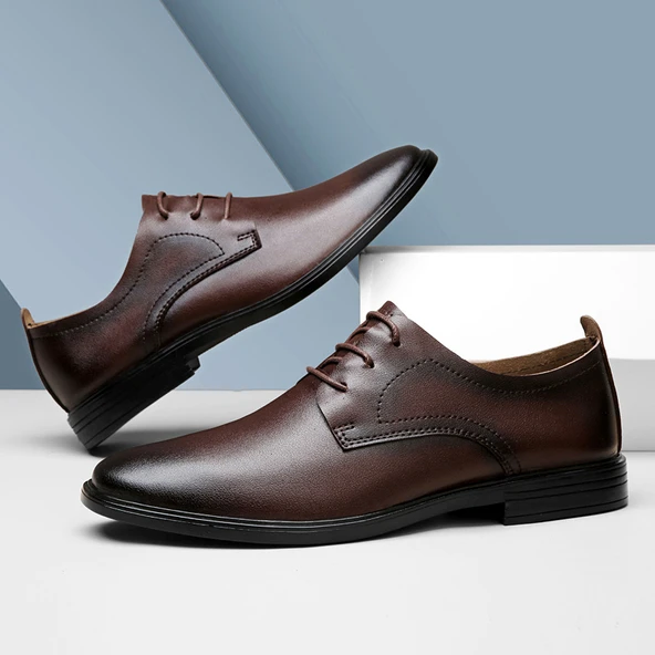 Erkek Deri Klasik Ayakkabı (Siyah) - Resim 5