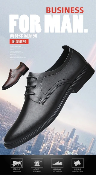 Erkek Deri Klasik Ayakkabı (Siyah) - Resim 8