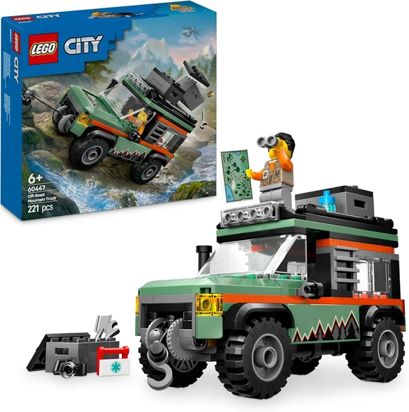 Lego City 4X4 Arazi Dağ Arabası 60447-6 Yaş Ve Üzeri Çocuklar Için Yaratıcı Oyuncak Yapım Seti, Doğu ürün görseli 1
