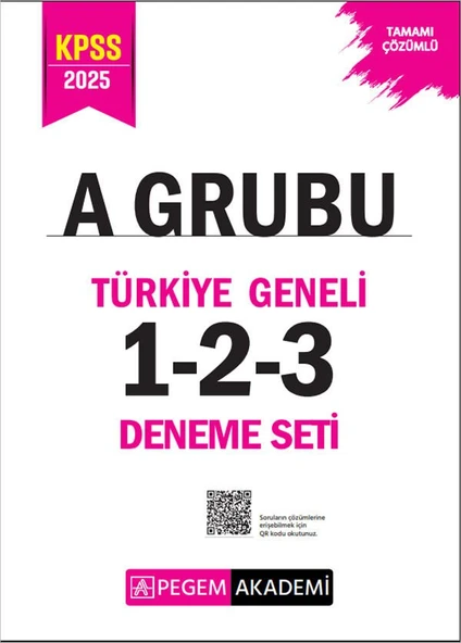Pegem 2025 KPSS A Grubu Türkiye Geneli 3 Deneme Çözümlü (1-2-3) Pegem Akademi Yayınları