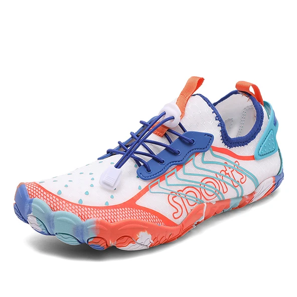 Unisex File Üst Yüzey Plaj Su Ayakkabısı Çok Fonksiyonlu Spor Ayakkabı (Siyah - Turuncu) - Resim 9