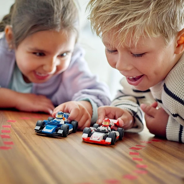 Lego City F1 Williams Racing Ve Haas F1 Yarış Arabaları 60464-4 Yaş Ve Üzeri Çocuklar Için 2 F1 Pilo - Resim 6