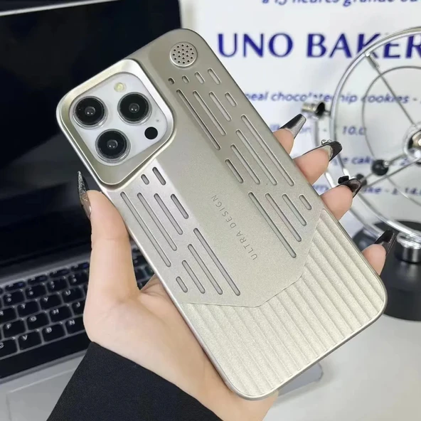 iPhone 14 Pro Lüks Kokulu Telefon Kılıfı Ultra Design Darbeye Dayanıklı Premium Kılıf ( Krem ) - 2