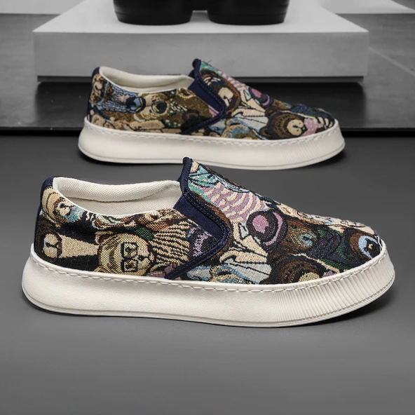 Erkek Günlük Slip-On Ayakkabı (Siyah)