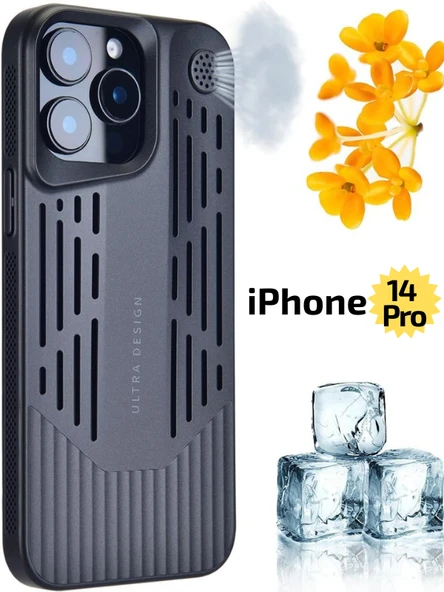 iPhone 14 Pro Lüks Kokulu Telefon Kılıfı Ultra Design Darbeye Dayanıklı Premium Kılıf ( Siyah )