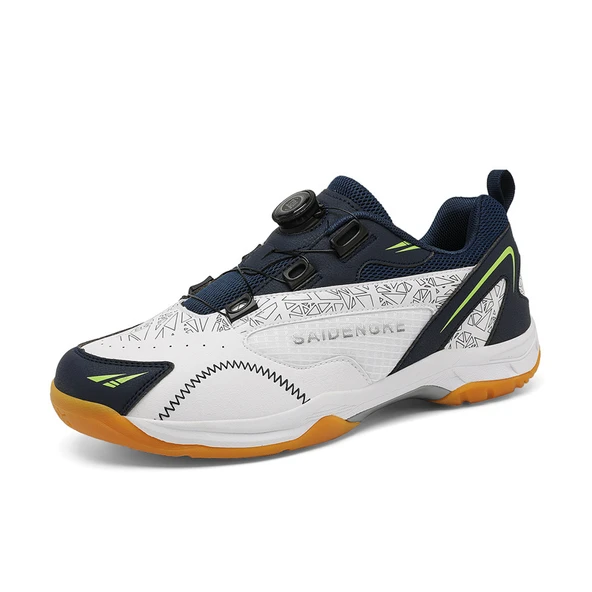 Unisex Badminton Ayakkabısı (Beyaz - Koyu Mavi)
