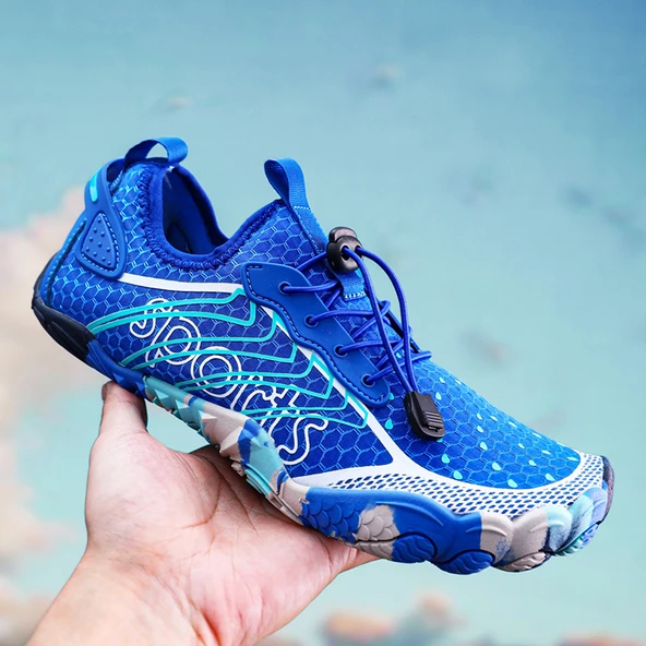 Unisex File Üst Yüzey Plaj Su Ayakkabısı Çok Fonksiyonlu Spor Ayakkabı (Siyah - Turuncu) - Resim 6