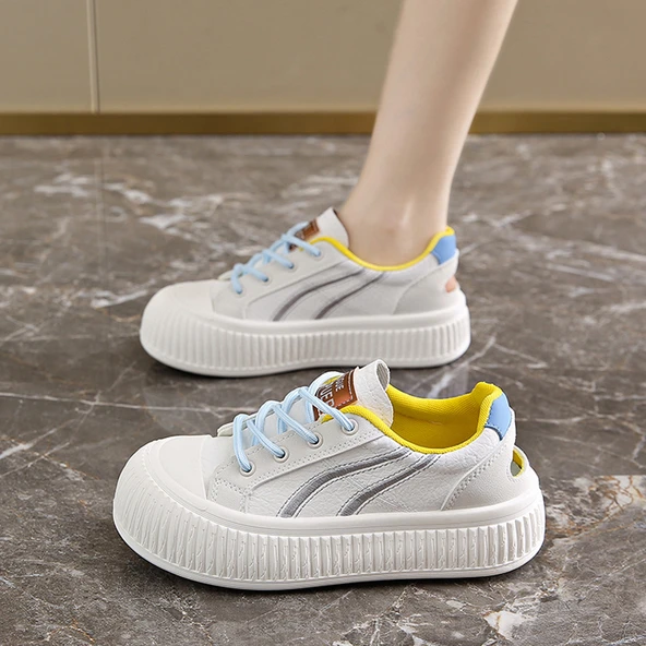 Kadın Platform Sneaker (Puf Beyazı)