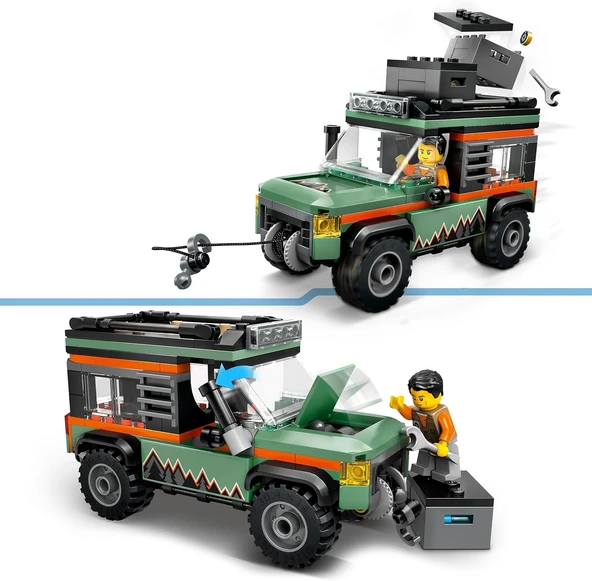 Lego City 4X4 Arazi Dağ Arabası 60447-6 Yaş Ve Üzeri Çocuklar Için Yaratıcı Oyuncak Yapım Seti, Doğu - Resim 3