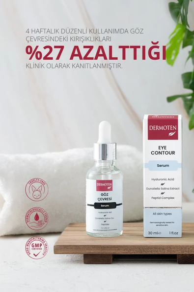 DERMOTEN Göz Çevresi, Hyaluronik Asit Ve Dunaliella Salina Özlü Göz Çevresi Bakım Serumu 30 ml - 2