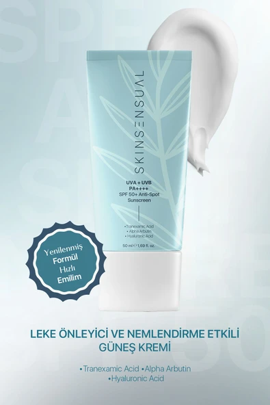 SKİN SENSUAL Leke Oluşumunu Önlemeye Yardımcı, Nemlendirme Etkili Güneş Kremi 50 Spf Uva/uvb Pa++++