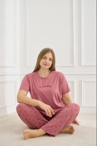 Mihra 50502-1109 Kadın Büyük Beden Pijama Takımı