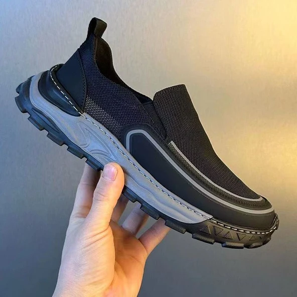 Erkek Günlük Slip-On Ayakkabı (Siyah)