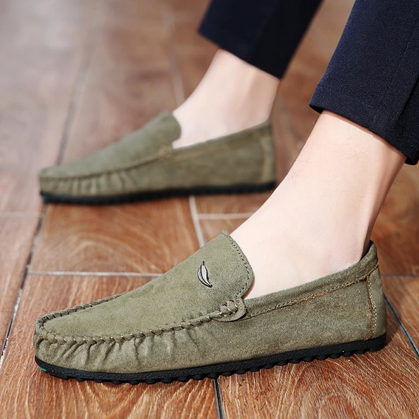 Erkek Günlük Giyim Loafer Ayakkabı (Haki)