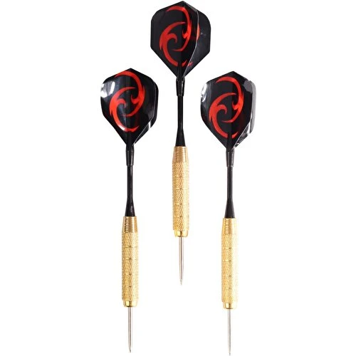 Delta 24 Gr. Dart Oku (3’lü Set) - Çelik Uç + Pirinç Gövde + Renkli Kanat - Dart Oku Seti