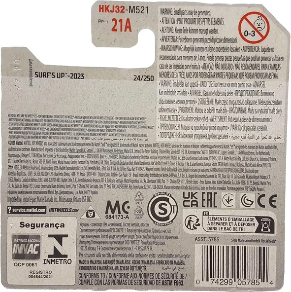 Hot Wheels - Surfin´School Bus - Surf´S Up 1/5 - Hkj32 - Short Card - Gold Coast Australia - Mattel - Resim 3